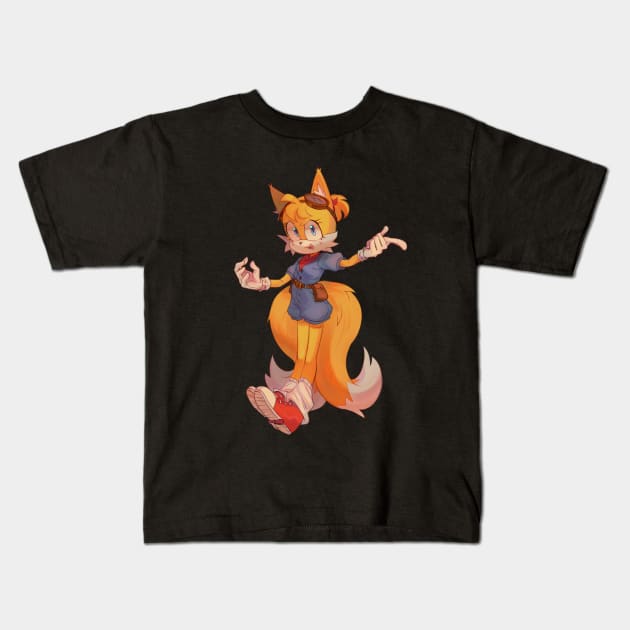 Tails the fox Genderbend Kids T-Shirt by Jacocoon